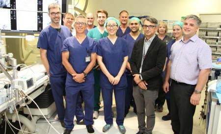 Neuro-Interventional and Imaging Service of WA team members in the Neuro-Interventional Suite.