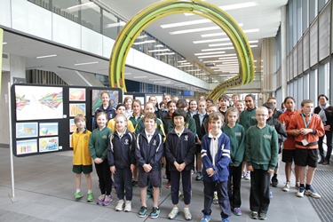 School children that took part in the paediatric artwork competition at FSH
